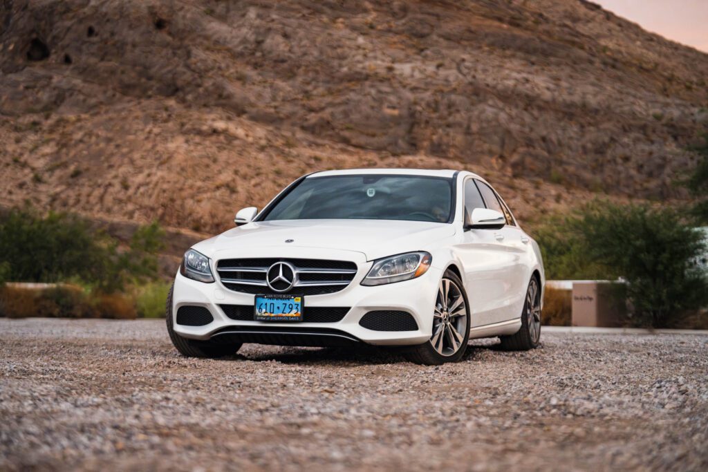 White Mercedes C300 Rental Las Vegas